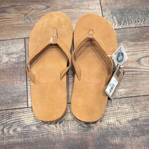 Hari Mari Brown Leather Flip Flops